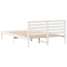 Berkfield With Headboard White 140 X 220 Cm Solid Pine Wood - thumbnail 8