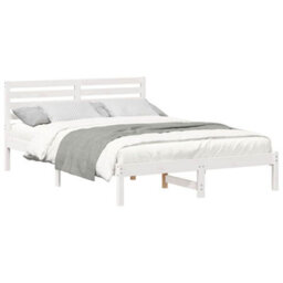 Berkfield With Headboard White 140 X 220 Cm Solid Pine Wood - thumbnail 3