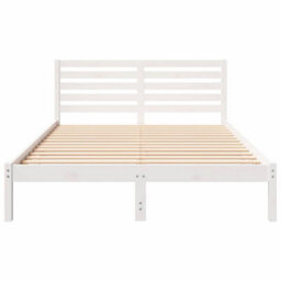 Berkfield With Headboard White 140 X 220 Cm Solid Pine Wood - thumbnail 6