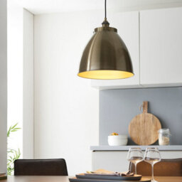 Luminosa Lighting Luminosa Franklin Single Pendant Ceiling Lamp, Antique Brass Plate - thumbnail 4