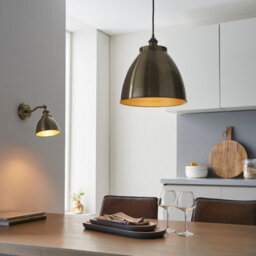 Luminosa Lighting Luminosa Franklin Single Pendant Ceiling Lamp, Antique Brass Plate - thumbnail 3