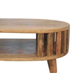 Wyld Haus Varenna Natural Mango Wood Slatted Coffee Table By - thumbnail 5