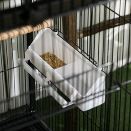 Pawhut 2 In 1 Large Bird Cage Aviary With Wheels, Slide-Out Trays Wood Perches - thumbnail 8