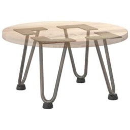 Berkfield Hairpin Legs For Coffee Table 4 Pcs Natural Steel 20 Cm Solid Steel - thumbnail 8