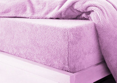 Homes & Linen Teddy Fitted Sheet Extra Deep 30Cm Deep Fitted Bed Sheet Soft Cosy Warm Teddy Bed Sheet