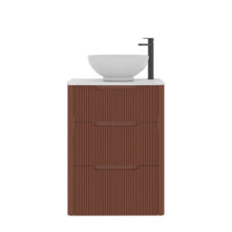 Royal Bathrooms Avenza 600mm Terracotta Clay Floor Standing Countertop Bathroom Vanity Unit 3 Drawer With Breeze Basin - thumbnail 6