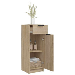 Walplus Bathroom Cabinet Sonoma Oak 32X33.5X90 Cm Engineered Wood - thumbnail 5
