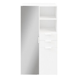 GoodHome Atomia Freestanding White Wardrobe, Clothing & Shoes Organiser - thumbnail 1