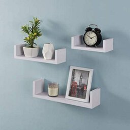 Spot On Dealz Harmony Shelf Set Of 3 Floating Wall Shelves Shelving Unit Storage Living Room Bedroom - thumbnail 1