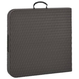 Berkfield Folding Garden Table Brown 120X60X74 Cm Hdpe Rattan Look - thumbnail 5