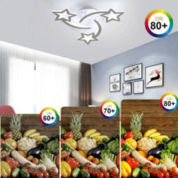 40W Modern Led Ceiling Light Children Room Lamp Cold White 3Stars Bedroom - thumbnail 5