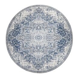 Blue Persian Large Indoor & Outdoor Rug, (L)150Cm X (W)150Cm - thumbnail 2