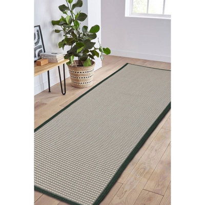 Melrose Eden Border Monochrome Indoor Outdoor Area Runner Rug 3mm Pile Height - 67/200Cm - image 1
