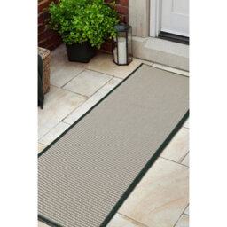 Melrose Eden Border Monochrome Indoor Outdoor Area Runner Rug 3mm Pile Height - 67/200Cm - thumbnail 4
