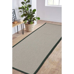 Melrose Eden Border Monochrome Indoor Outdoor Area Runner Rug 3mm Pile Height - 67/200Cm - thumbnail 1