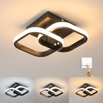 Pheashine Led Ceiling Light Modern Square Led Ceiling Lamp,3000K/4500K/6500K Fixture For Kitchen Bedrooms Hallway Office - image 1