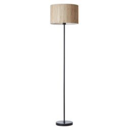 Luminosa Lighting Luminosa Longshore Base & Shade Floor Lamp, Natural Seagrass, Matt Black - thumbnail 6