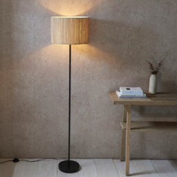 Luminosa Lighting Luminosa Longshore Base & Shade Floor Lamp, Natural Seagrass, Matt Black - thumbnail 4