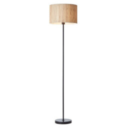Luminosa Lighting Luminosa Longshore Base & Shade Floor Lamp, Natural Seagrass, Matt Black - thumbnail 1