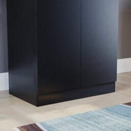 Modern Black Wardrobe Clothes Hanging Rail Storage Cupboard Bedroom Furniture - thumbnail 3