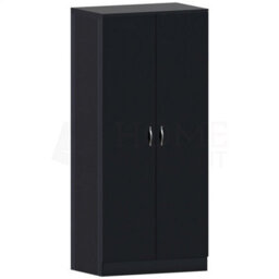 Modern Black Wardrobe Clothes Hanging Rail Storage Cupboard Bedroom Furniture - thumbnail 6