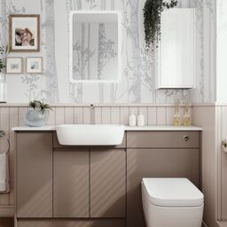 Westport Standard Matt Stone Grey Double Freestanding Bathroom Vanity Unit (H) 820mm (W) 595mm - thumbnail 3