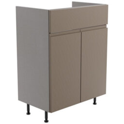 Westport Standard Matt Stone Grey Double Freestanding Bathroom Vanity Unit (H) 820mm (W) 595mm - thumbnail 1