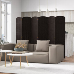 Costway 6-Panel Room Divider 240 X 170 Cm Folding Privacy Screen Wooden Frame Partition Screen - thumbnail 3