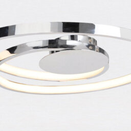 First Choice Lighting Set Of 2 Polished Chrome Led Swirl Flush Fittings - thumbnail 5