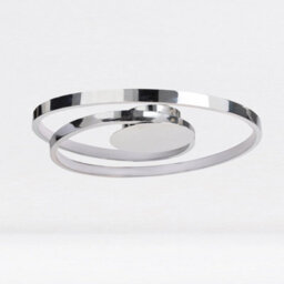 First Choice Lighting Set Of 2 Polished Chrome Led Swirl Flush Fittings - thumbnail 6