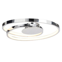 First Choice Lighting Set Of 2 Polished Chrome Led Swirl Flush Fittings - thumbnail 3