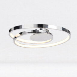 First Choice Lighting Set Of 2 Polished Chrome Led Swirl Flush Fittings - thumbnail 4