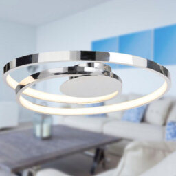 First Choice Lighting Set Of 2 Polished Chrome Led Swirl Flush Fittings - thumbnail 7