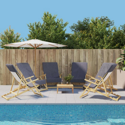 Berkfield Beach Towels 6 Pcs Anthracite 60X135 Cm Fabric 400 Gsm - image 1