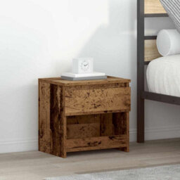 Berkfield Elegant Bedside Cabinet Old Wood 40X30X39 Cm Engineered Wood - thumbnail 2