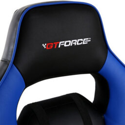 Gtforce Turbo Reclining Sports Racing Gaming Office Desk Pc Car Faux Leather Chair (Blue) - thumbnail 5