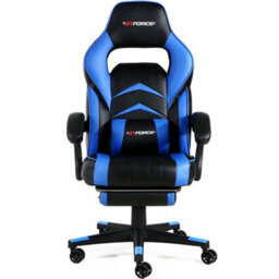 Gtforce Turbo Reclining Sports Racing Gaming Office Desk Pc Car Faux Leather Chair (Blue) - thumbnail 2