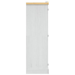 Berkfield Rustic Wardrobe Mexican Pine Corona Range 2 Doors White - thumbnail 4