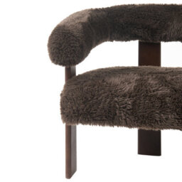 Beliani Sofa 2 Seater Ilbro Faux Fur Dark Brown - thumbnail 6