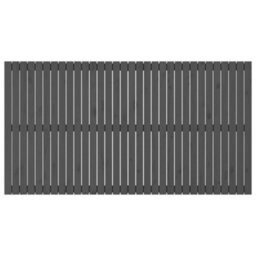 Berkfield Wall Headboard Grey 204X3X110 Cm Solid Wood Pine - thumbnail 4