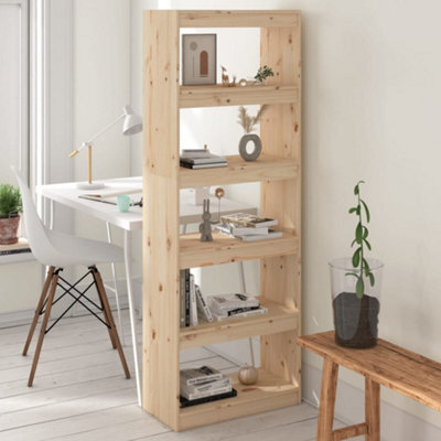 Vidaxl Book Cabinet/room Divider 60X30X167.5 Cm Solid Wood Pine Book Cabinets - image 1