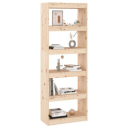 Vidaxl Book Cabinet/room Divider 60X30X167.5 Cm Solid Wood Pine Book Cabinets - thumbnail 7