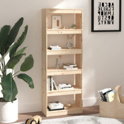 Vidaxl Book Cabinet/room Divider 60X30X167.5 Cm Solid Wood Pine Book Cabinets - thumbnail 6