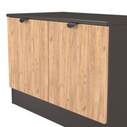 Varese Matt Graphite Tv Stand, (H)49.5Cm X (W)74Cm X (D)38.5Cm - thumbnail 3