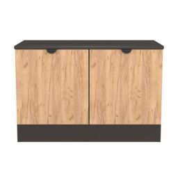 Varese Matt Graphite Tv Stand, (H)49.5Cm X (W)74Cm X (D)38.5Cm - thumbnail 2