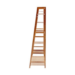 Thehotsale Trapezoid Bamboo Garment Rack With 5 Tier Storage Shelves Natural - thumbnail 5