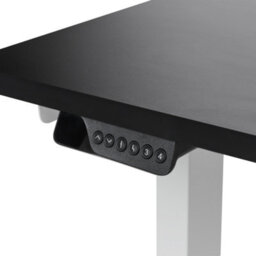 Beliani Electric Adjustable Corner Desk Destines Black/ White 160 Cm 109 Cm Right Hand - thumbnail 8
