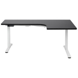 Beliani Electric Adjustable Corner Desk Destines Black/ White 160 Cm 109 Cm Right Hand - thumbnail 4
