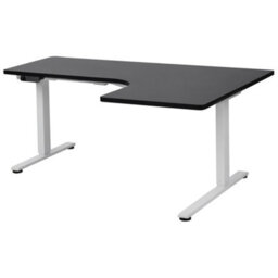 Beliani Electric Adjustable Corner Desk Destines Black/ White 160 Cm 109 Cm Right Hand - thumbnail 6