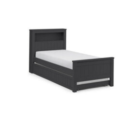 Julian Bowen Maine 90Cm Single Anthracite Black Bookcase Shelf Headboard Bed With Underbed Trundle - thumbnail 3